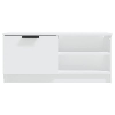 vidaXL ТВ шкаф, бял, 80x35x36,5 см, инженерно дърво
