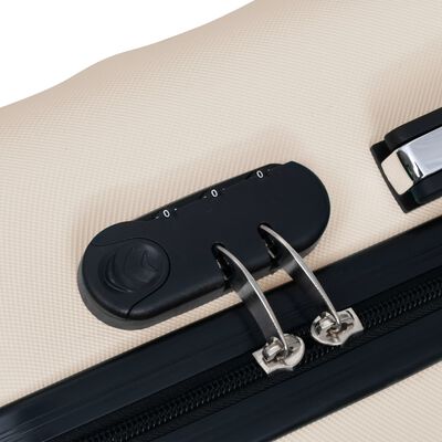 vidaXL Комплект твърди куфари с колелца, 2 бр, златист, ABS
