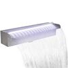 vidaXL Правоъгълен фонтан за басейн, LED, неръждаема стомана, 45 см