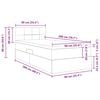 vidaXL Легло с място за съхранение и матрак Светлосиво 90 x 200 cm