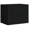 vidaXL Нощни шкафчета за стенен монтаж, 2 бр, черни, 45x30x35 см