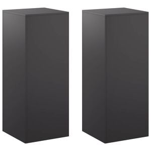 vidaXL Стойка за растения 2 pcs Черно 40 x 40 x 100 cm Стомана