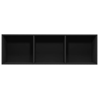 vidaXL Библиотека/ТВ шкаф, черна, 36x30x114 см, ПДЧ