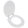 vidaXL WC тоалетна седалка МДФ капак изчистен дизайн бяла