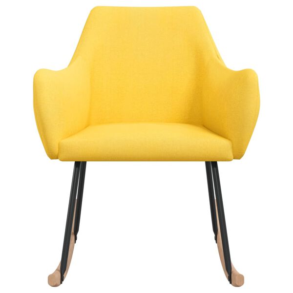 vidaXL Люлеещ се стол, горчица, текстил