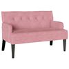 vidaXL Пейка Честърфилд Розово 112 x 65.5 x 75 см Кадифе