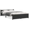 vidaXL Рамка за легло черна дърво масив 120x190 см Small Double