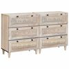vidaXL Служебен шкаф 2 pcs Бяло 120 x 33,5 x 75 см мангово дърво масив