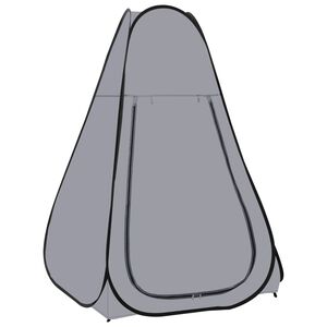 vidaXL Pop up палатка за душ, сива