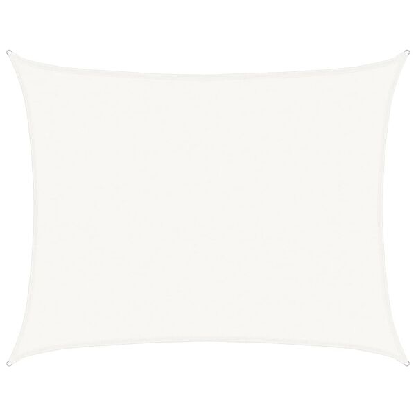 vidaXL Платно-сенник, 160 г/м², бяло, 6x7 м, HDPE
