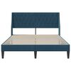vidaXL Рамка за легло с таблото Синьо 120 x 190 cm Кадифе