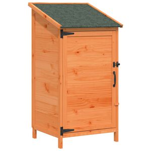 vidaXL Градина постройка Кафяво 59,5 x 56 x 113,5 cm Солидно ела дърво