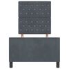 vidaXL Легло с пружинирана основа Тъмносив 80 x 200 cm Кадифе