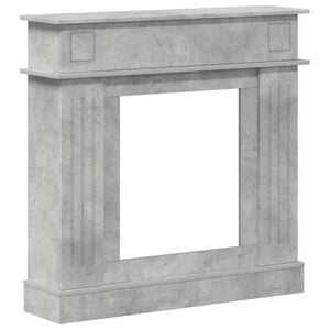 vidaXL Рамка за камина Бетонно сиво 102 x 26 x 100 см