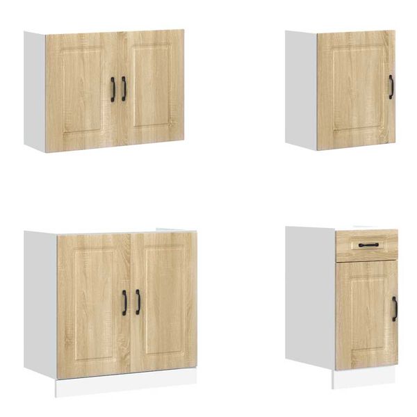 vidaXL Комплект кухненски шкафове от 7 части Kalmar, инженерно дърво