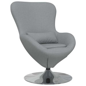 vidaXL Стол яйце Светлосиво 63 x 73 x 90 см текстил