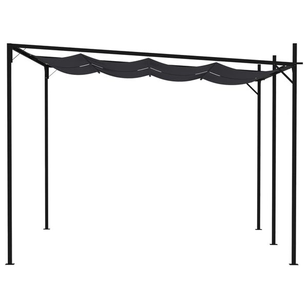 vidaXL Шатра с прибиращ се покрив, 400x300x233 см, антрацит