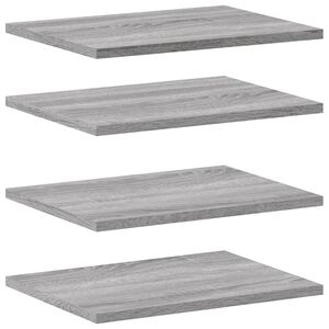 vidaXL Стенни рафтове 4 бр сив сонома 40x30x1,5 см инженерно дърво