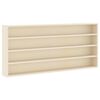 vidaXL Стена дисплей кутия Монтиране на стена Бежово 80 x 8,5 x 36 см