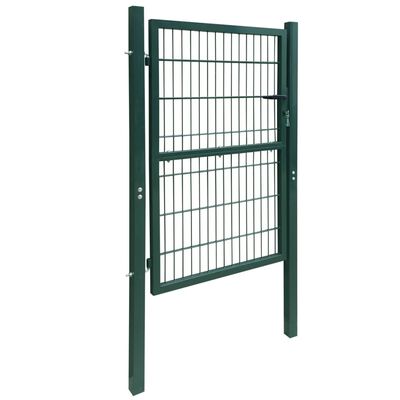 vidaXL 2D Оградна врата, единична, зелена, 106х170 см