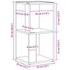 vidaXL Ъглови стелажи Черния дъб 33 x 33 x 67 cm Инженерно дърво
