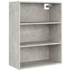 vidaXL Окачен стенен шкаф, бетонно сиво, 69,5x32,5x90 см