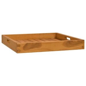 vidaXL Поднос за сервиране, 50x50 см, тиково дърво масив