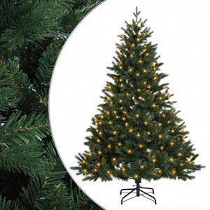 vidaXL Изкуствено коледно дърво с хингед 120 см 150 LED светодиода