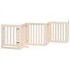 vidaXL Сгъваема преграда за кучета с врата 9 панела 450 см топола