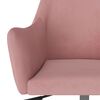 vidaXL Въртящи трапезни столове, 2 бр, розови, кадифе