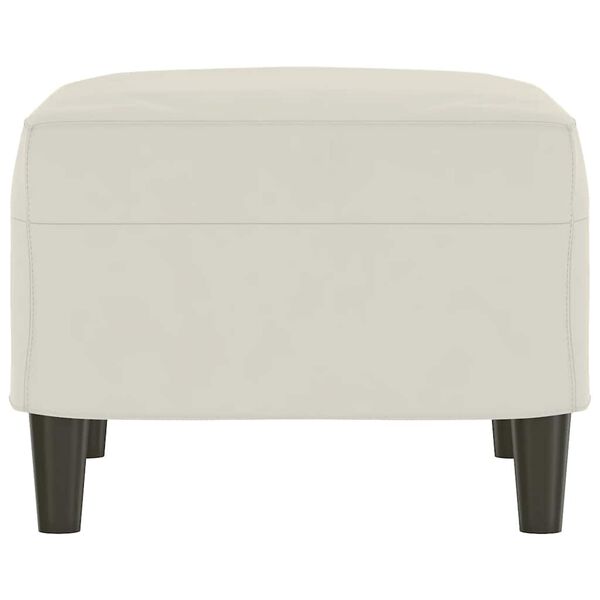 vidaXL Пейка, кремава, 70x35x41 см, кадифе