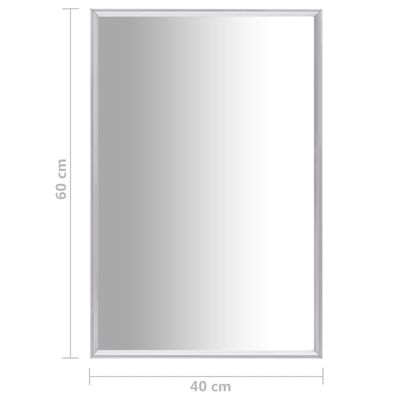 vidaXL Огледало, сребристо, 60x40 см