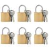 vidaXL U Lock с ключове 6 бр. Месинг Желязо
