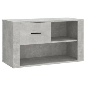 vidaXL Шкаф за обувки, бетонно сив, 80x35x45 см, инженерно дърво