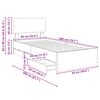 vidaXL Рамка за легло Пушена Дъб 90 x 190 cm Инженерен дървен материал