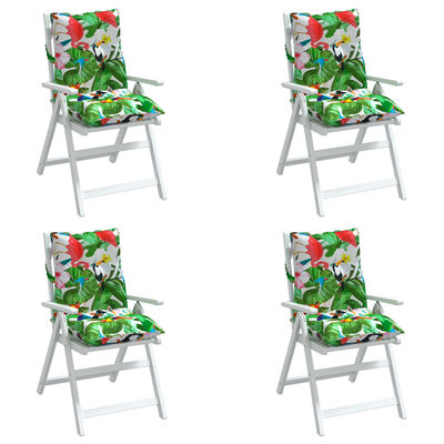 vidaXL Възглавници за стол с ниска облегалка 4 бр многоцветни Оксфорд