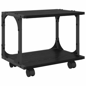 vidaXL Стойка за принтер Черен дъб 41 x 28 x 33,5 см