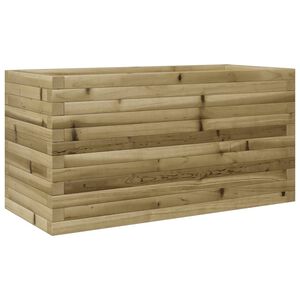 vidaXL Градинска кашпа 90x40x45,5 см импрегниран бор