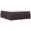 vidaXL Рамка за легло с матрак Тъмнокафяв 180 x 200 cm текстил