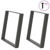 vidaXL Крака за трапезна маса, U-образни, 2 бр., антрацит, 80x(72-73) см, стомана