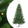 vidaXL Коледно дърво с 150 LED светодиода с поставка Зелен 150 cm ПЕ