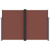 vidaXL Прибираща се странична тента, кафява, 220x600 см