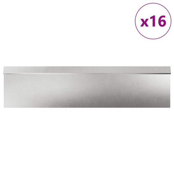 vidaXL Огради за охлюви 20 pcs Сребрист Неръждаема стомана