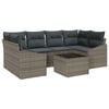 vidaXL Комплект дивани 7 бр. Сив 234 x 123,5 x 85 см полиратан