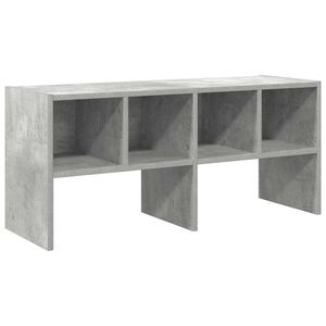 vidaXL Стелаж за обувки, стифиращи, бетонно сив, 89,5x30x40 см