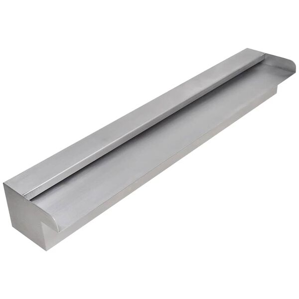 vidaXL Правоъгълен фонтан за басейн, неръждаема стомана, 60 см