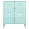 vidaXL Шкаф за съхранение, мента, 80х35х101,5 см, стомана