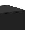vidaXL Шкаф органайзер, черен, 40x41x118 см, инженерно дърво