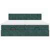 vidaXL Османска легло с матраци, тъмнозелено, 180x200 см, кадифе