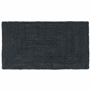 vidaXL Килим за площ Тъмносиво 60 x 110 cm юта